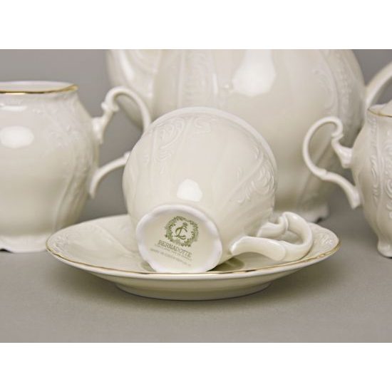 Coffee set for 6 pers., Thun 1794 Carlsbad porcelain, BERNADOTTE ivory + gold