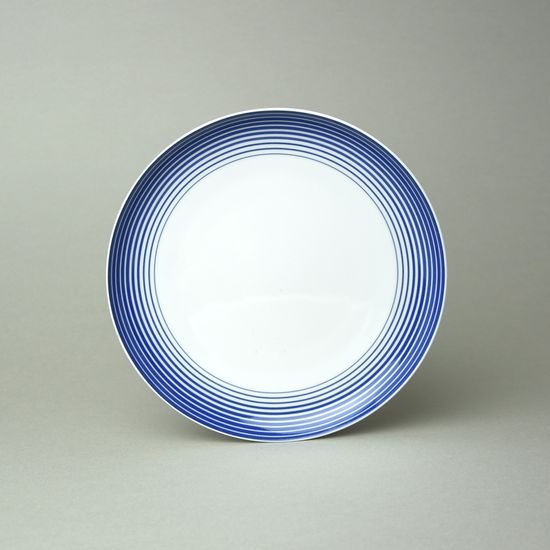 Plate dessert 19 cm, Thun 1794, karlovarský porcelán, TOM 29954 blue strips