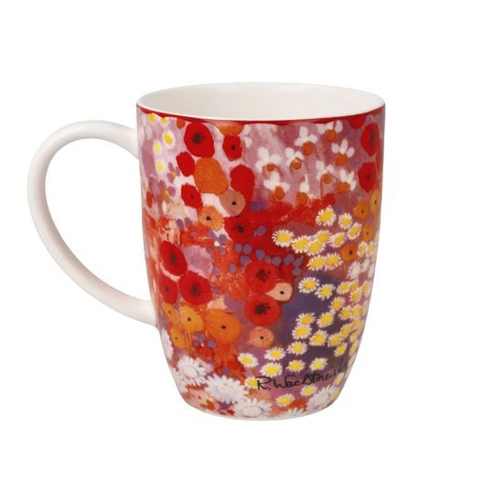Cup Prato fiorito colorato 400ml, Fine Bone China, Cats Goebel R. Wachtmeister
