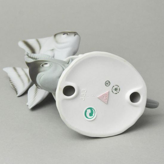 Angelfish (Pterophyllum), 15,5 x 9,5 x 25,5 cm, Pastel, Porcelain Figures Duchcov