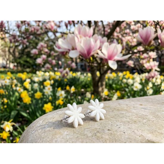 Earrings: Daisy 1,7 cm, Porcelain Jewels Studio Mallys
