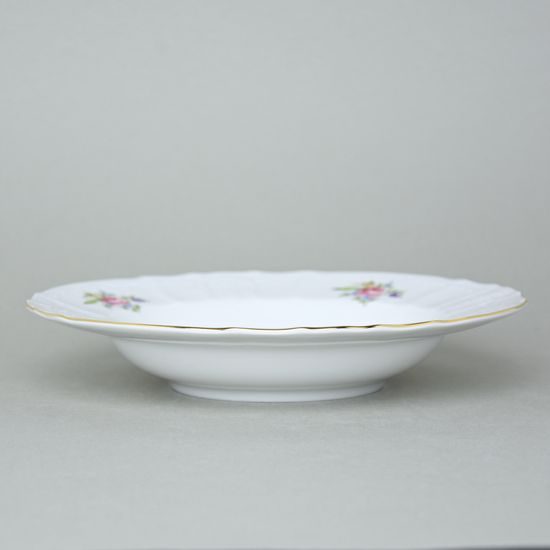 Plate deep 23 cm, Thun 1794 Carlsbad porcelain, BERNADOTTE Meissen Rose