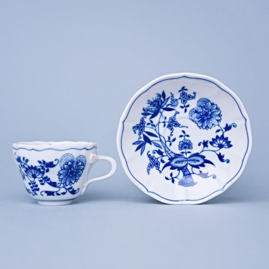 Cup and saucer A/1 + ZA/1, 120 ml / 13 cm (mirror saucer), Original Blue onion pattern