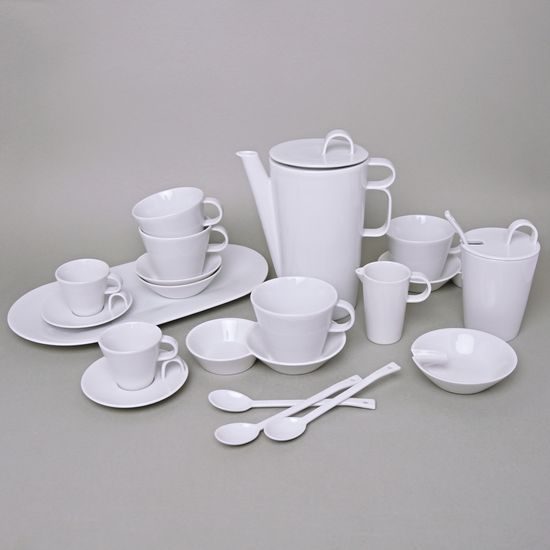 Bohemia White, Kávová souprava, design Pelcl, Český porcelán a.s.