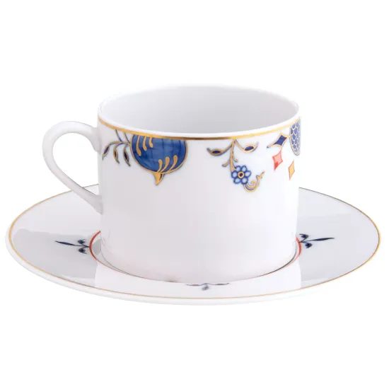 Coffee cup 150 ml + saucer 14,5 cm - Noble blue, Meissen porcelain