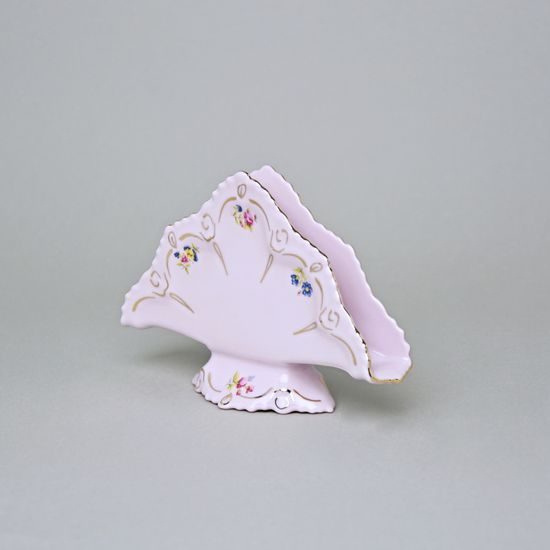 Stojánek na ubrousky 15,8 cm, Lenka 247, Růžový porcelán z Chodova
