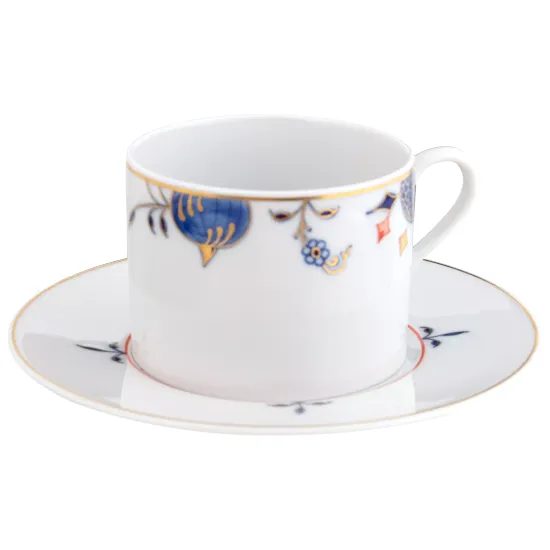 Coffee cup 150 ml + saucer 14,5 cm - Noble blue, Meissen porcelain