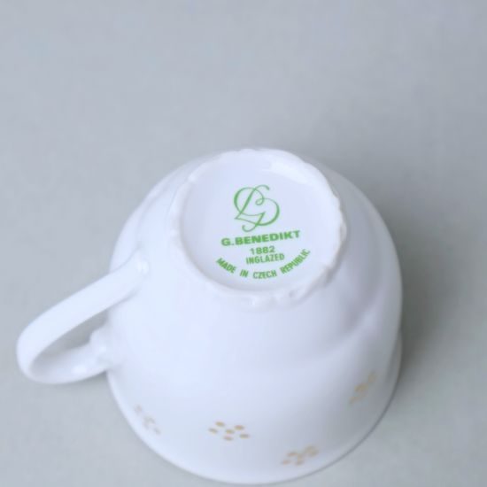 Šálek vysoký 80 ml na espresso, Verona zlatá Valbella, G. Benedikt