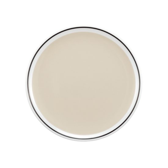 Platter round 14 cm, No Limits 24943 Cream Lines, Seltmann Porcelain