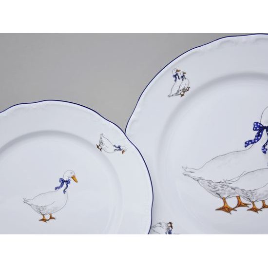 Constance Geese, Plate set for 6 pers., Thun 1794, Carlsbad porcelain