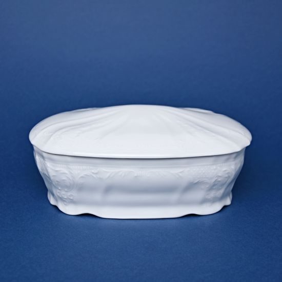Candy jar / box 2,1 l, Thun 1794 Carlsbad porcelain, BERNADOTTE white