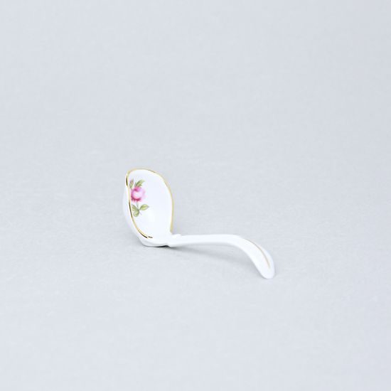 Small spoon 11 cm for mustard, mini cauce boat, Thun 1794 Carlsbad Porcelain, BERNADOTTE Meissen Rose