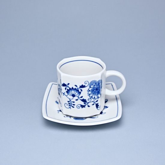 Cup and sacuer Vito 210 ml, mirror saucer 13 cm, Original Blue Onion Pattern