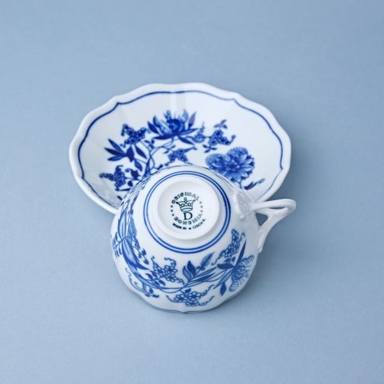 Cup and saucer A/1 + A/1, 120 ml / 13 cm for coffee, Original Blue Onion Pattern