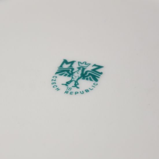 Plate dessert 19 cm, házenka + gold edge, MZ Stará Role