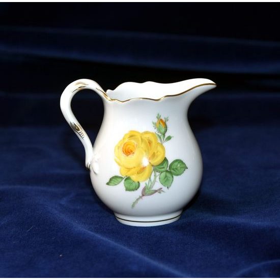 Creamer 120 ml, Yellow rose, Meissen porcelain