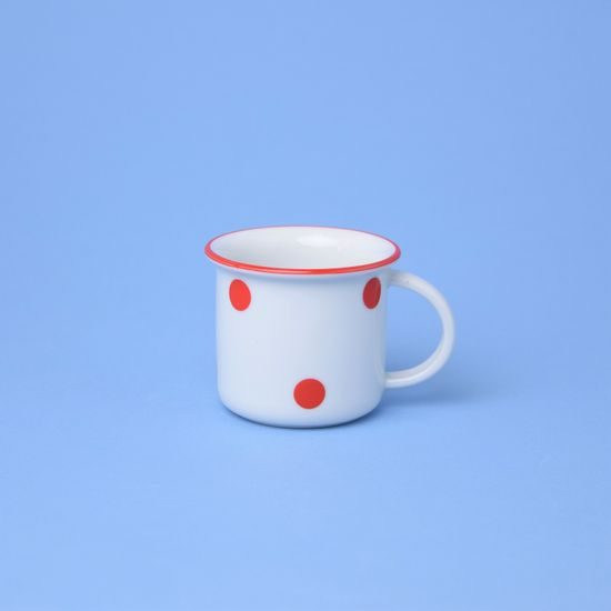 Mug Tina mini 100 ml, red dots, Český porcelán a.s.