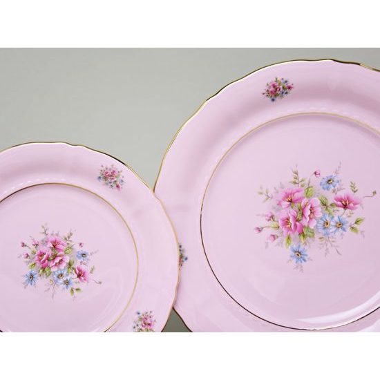 Plate set for 6 pers. Sonata, decor 13, Leander, rose china