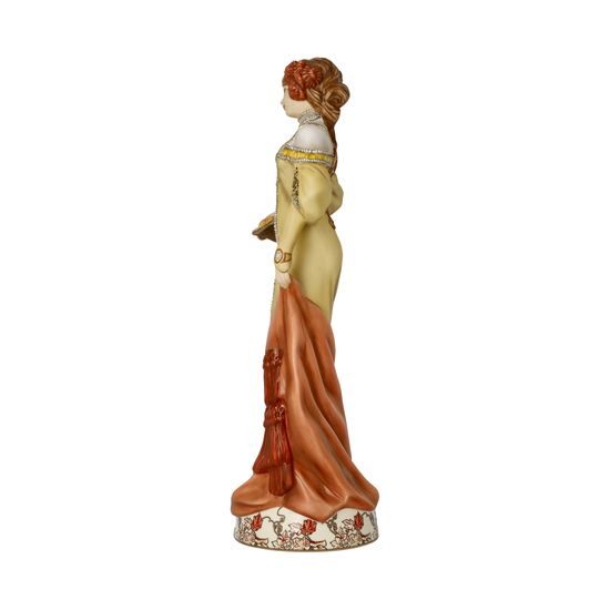 Figurka Podzim 1900, 12 / 11 / 32 cm, porcelán, A. Mucha, Goebel
