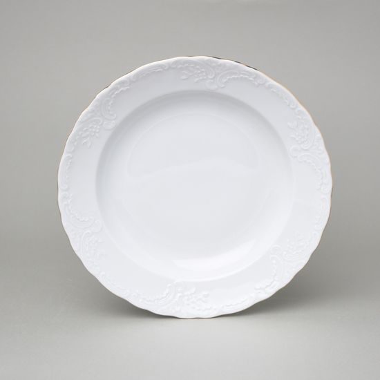 Plate deep 24 cm, Opera gold line, Český porcelán a.s.