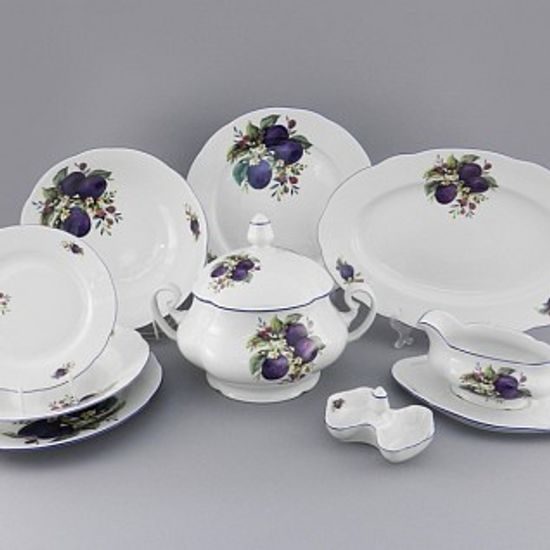 Dining set for 6 persons, Mary-Anne, plums, Leander 1907