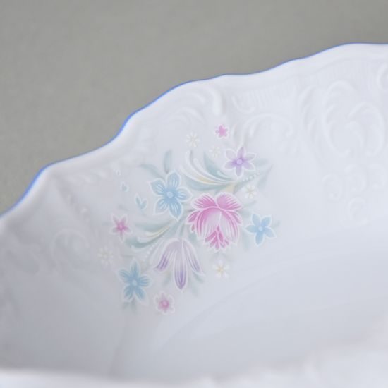 Cabaret bowl 23 cm, Thun 1794 Carlsbad porcelain, BERNADOTTE blue-pink flowers