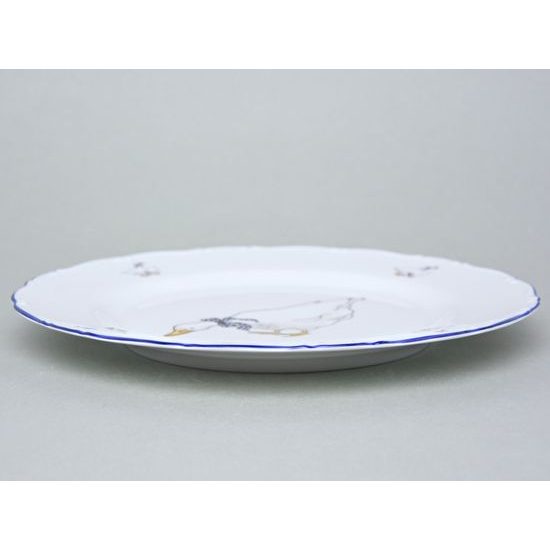 Dish round flat 30 cm, Ophelia goose, THUN 1794