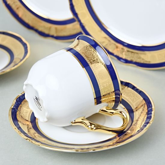 Cup, saucer, dessert plate 0,2 l / 14,5 cm / 19 cm, 2 pcs. + A. Mucha paper gift bag, Thun 1794, karlovarský porcelán, CONSTANCE 76297