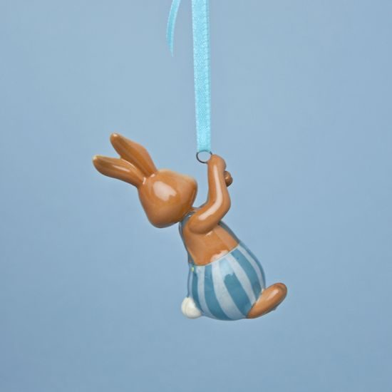 Hanging Easter bunnies figures (6,5-7,5 cm), stoneware, Goebel