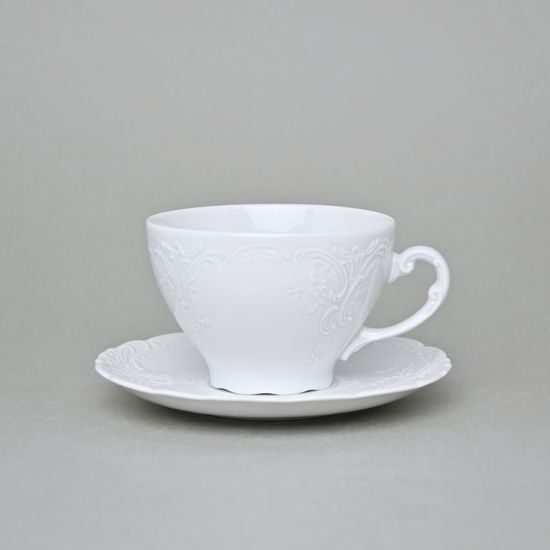 Cup 200 ml and saucer tea, Opera white, Cesky porcelan a.s.