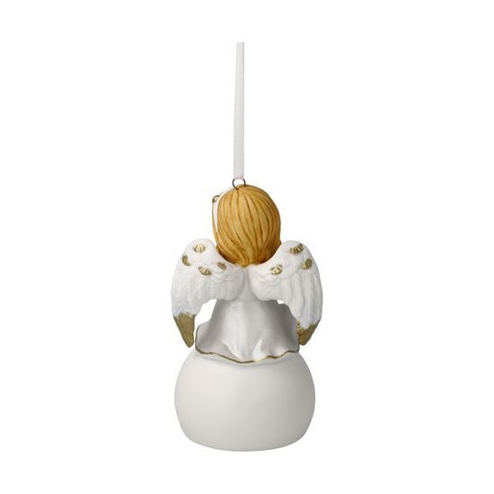 Angel bell love 5,5 / 5,5 / 9,5 cm, biscuit porcelain, Goebel