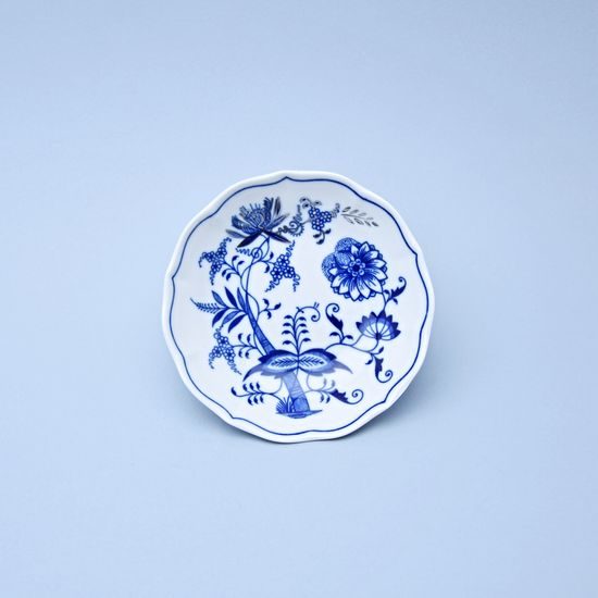 Podšálek B 14 cm, Cibulák s platinou - částečný, originální z Dubí