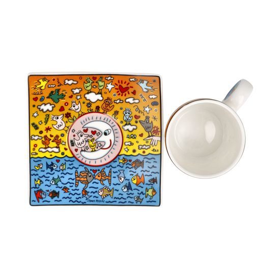 Cup and saucer James Rizzi - The Romance of the Sea, 100 ml / 10,5 cm, Fine Bone China, Goebel