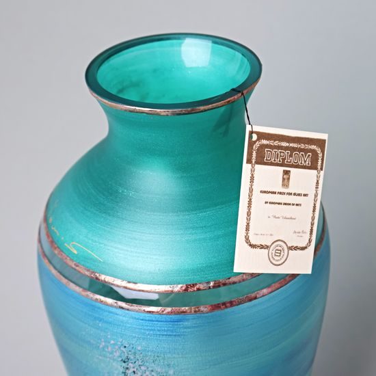 Studio Miracle: Váza Prales, 38 cm, ruční dekorace Vlasta Voborníková