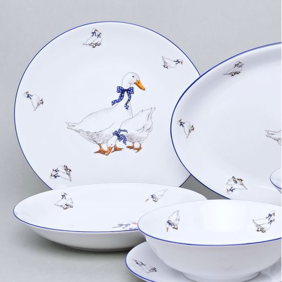 Coups Goose, Dining set 26 pcs., Thun 1794 Carlsbad porcelain