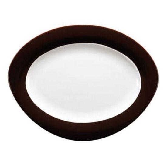 Platter oval 31 cm, Trio 23602 Dark Chocolate, Seltmann Porcelain