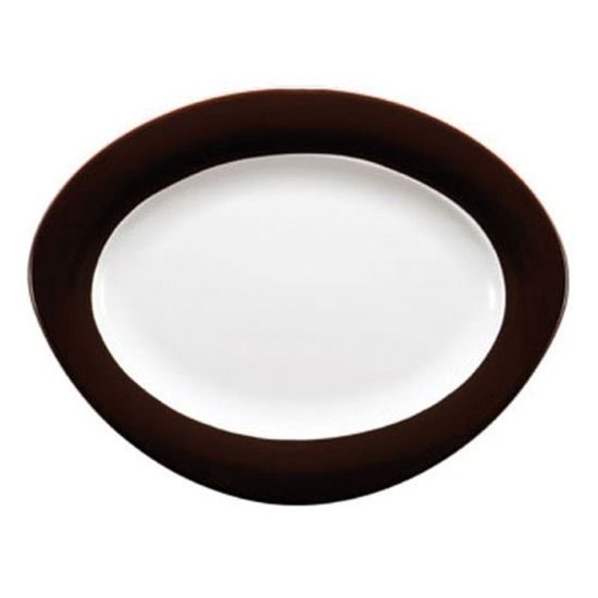 Podnos oválný 31 cm, Trio 23602 Dark Chocolate, Porcelán Seltmann