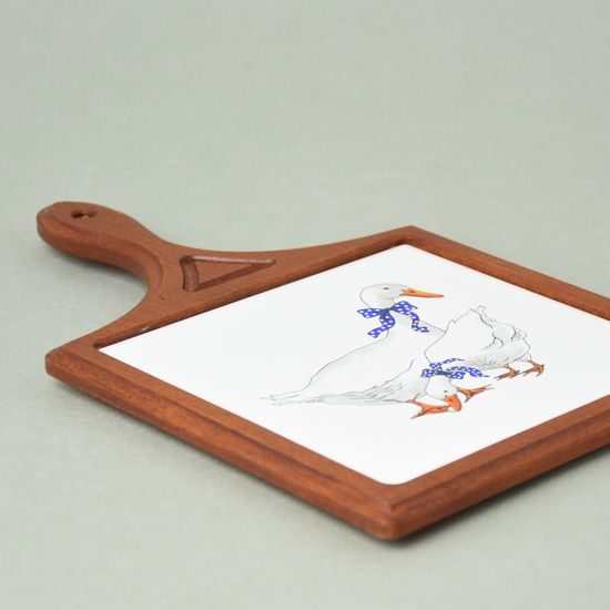 Board decorative SQUARE 17 x 28,5 cm, Goose decor