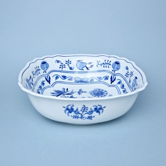 Salad bowl square 26 cm, Original Blue Onion Pattern