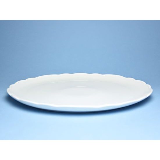 Cake Plate 31 cm, White Porcelain, Cesky porcelan a.s.