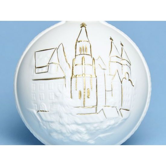 Christmas Ball Decoration - Nuremberg , 7,5 cm, Unterweissbacher, Seltmann Porcelain