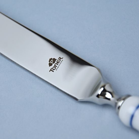 Luxusní jídelní nůž 23,4 cm, Cibulák, originální z Dubí