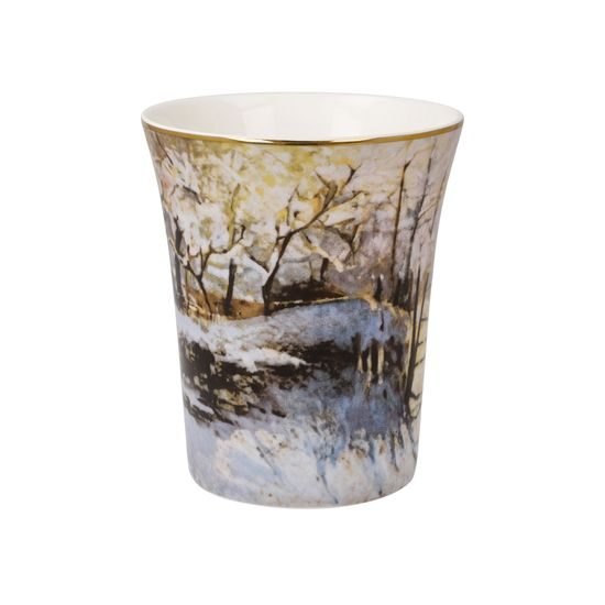 Hrnek 400 ml Straka, 13 / 10 / 11 cm, C. Monet, jemný kostní porcelán, Goebel