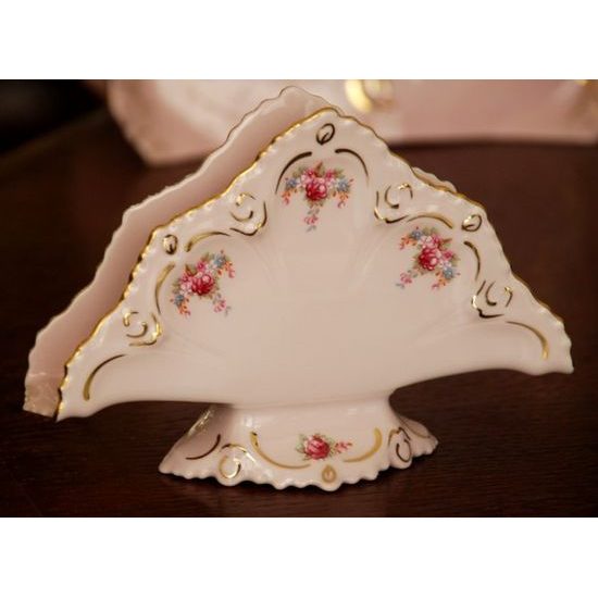 Stojánek na ubrousky 15,8 cm, Lenka 563, Růžový porcelán z Chodova