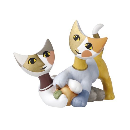 Cats Giro e Ludica 13 cm, porcelain, Cats Goebel R. Wachtmeister