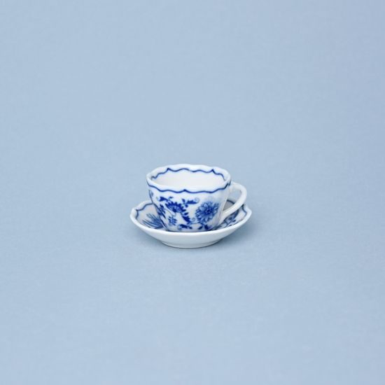 Cup + saucer mini, Original Blue Onion pattern