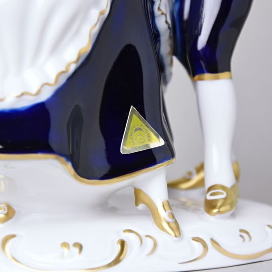 Pár rokoko 16 x 10,5 x 22 cm, Porcelánové figurky Duchcov