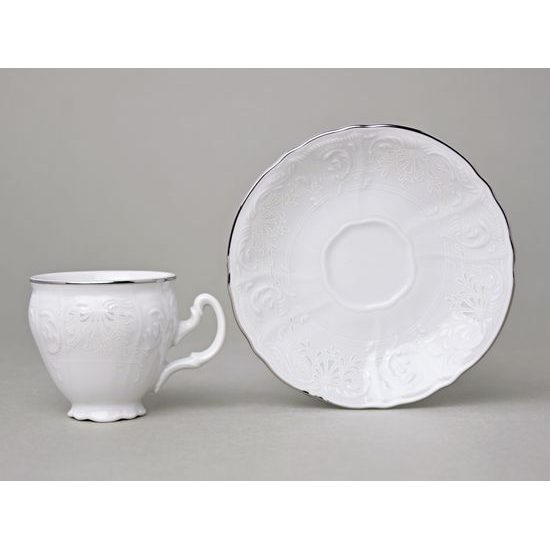 Cup + saucer espresso 75 ml / 12 cm, Thun 1794, karlovarský porcelán, BERNADOTTE frost