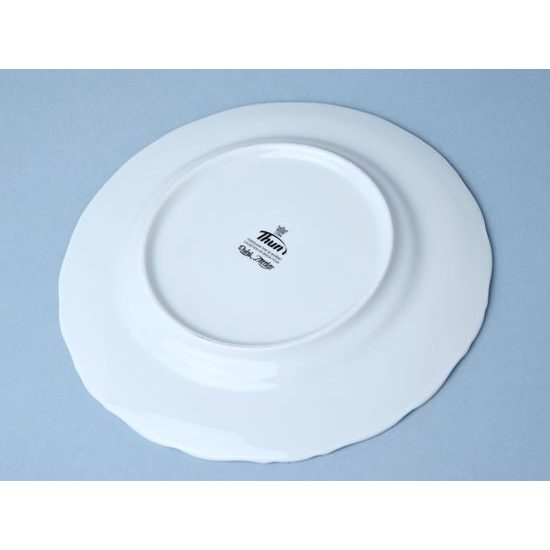Plate breakfast 21 cm, Ophelia white with bottom sign, Thun 1794