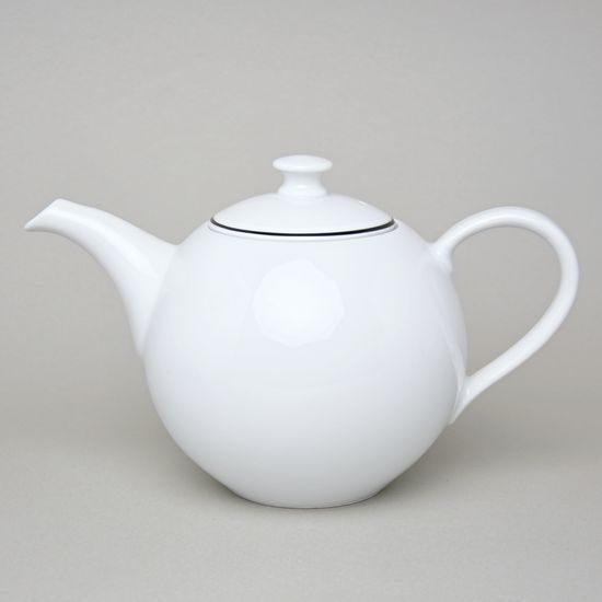 Olga: Čajová konev Sonne 1,8 l s černou linkou, Český porcelán a.s.